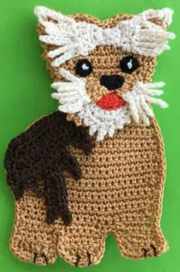 Crochet yorkshire terrier body with head
