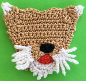 Crochet yorkshire terrier head with nose