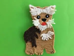 Finished crochet yorkshire terrier pattern landscape
