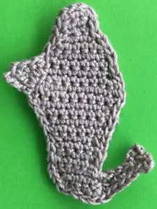 Crochet wooly mammoth first side section