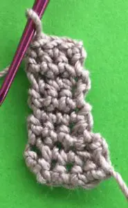 Crochet wooly mammoth leg