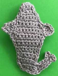 Crochet wooly mammoth second side section
