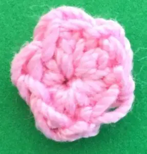 Crochet baby elephant 2 ply flower