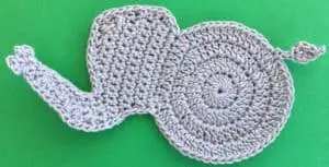 Crochet baby elephant 2 ply head neatened