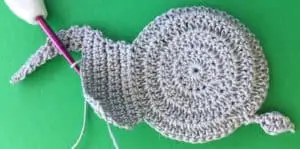 Crochet baby elephant 2 ply joining for head second part