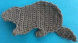Crochet beaver back leg