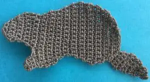 Crochet beaver front leg