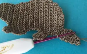 Crochet beaver joining for neatening row