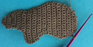 Crochet beaver joining for tail
