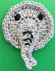 Crochet easy elephant 2 ply head with eyes