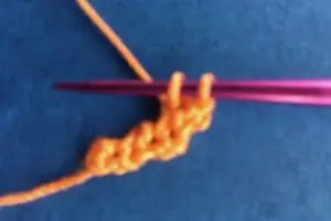 Crochet stork 2 ply back leg 1