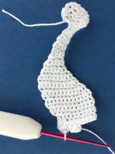 Crochet stork 2 ply body