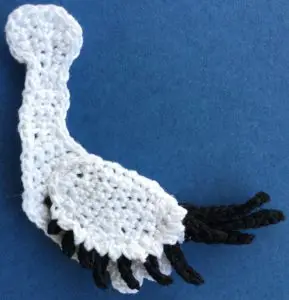 Crochet stork 2 ply body with wing
