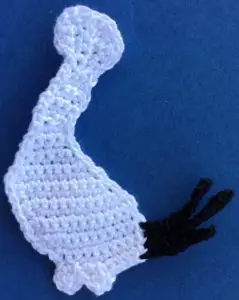 Crochet stork 2 ply tail