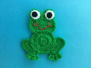 Finished crochet frog pattern 2 ply landscape