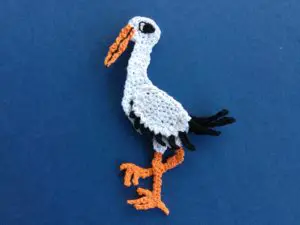 Finished crochet stork pattern 2 ply landscape