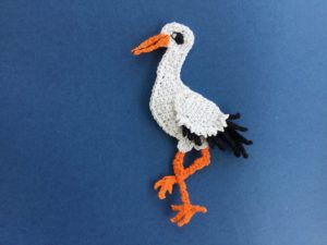Finished crochet stork tutorial 4 ply landscape