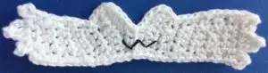 Crochet baby fox 2 ply face marking with mouth