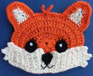 Crochet baby fox 2 ply head with eyes