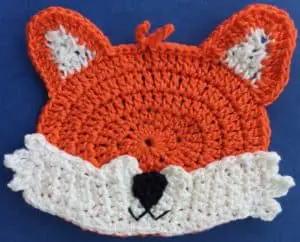 Crochet baby fox 2 ply head with nose