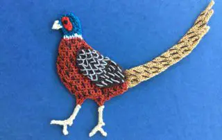 Finished crochet pheasant 2 ply landscape