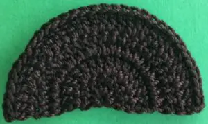 Crochet basset hound 2 ply body
