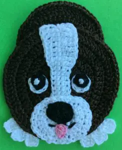 Crochet basset hound 2 ply body with head