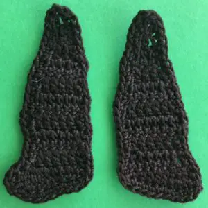 Crochet basset hound 2 ply ears neatened