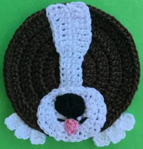 Crochet basset hound 2 ply head with muzzle