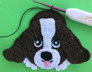 Crochet basset hound 2 ply joining for tail