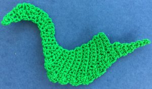 Crochet crocodile 2 ply mouth bottom