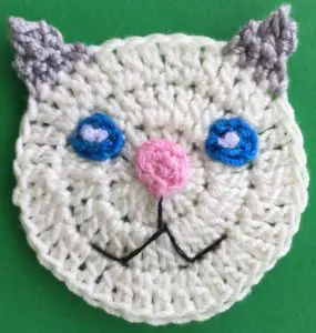 Crochet easy cat 2 ply head with eyes