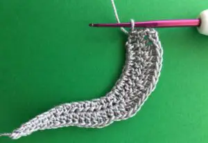 Crochet easy cat 2 ply tail row 2