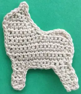 Crochet goat 2 ply body neatened