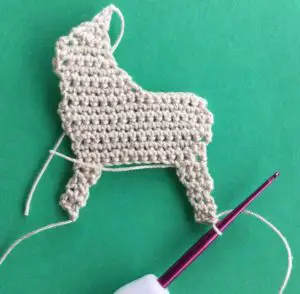 Crochet goat 2 ply body with 2 legs