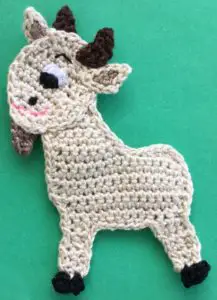 Crochet goat 2 ply body with beard