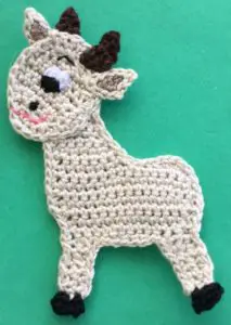 Crochet goat 2 ply body with head