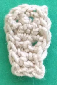 Crochet goat 2 ply far back leg neatened