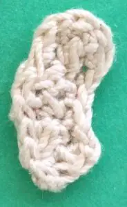 Crochet goat 2 ply far front leg neatened