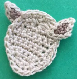 Crochet goat 2 ply head with ears