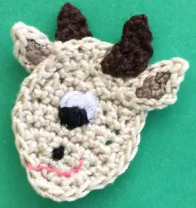 Crochet goat 2 ply head with eye