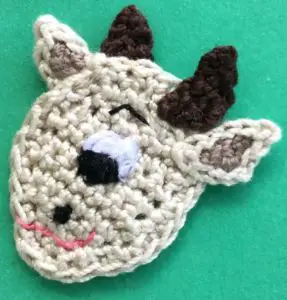 Crochet goat 2 ply head with eyebrow