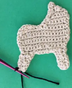 Crochet goat 2 ply joining for hoof