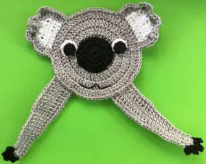 Crochet koala 2 ply head with arms