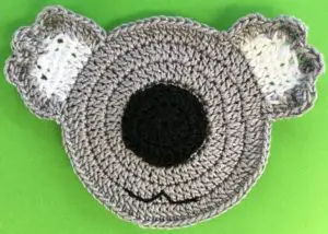 Crochet koala 2 ply head with nose and mouth