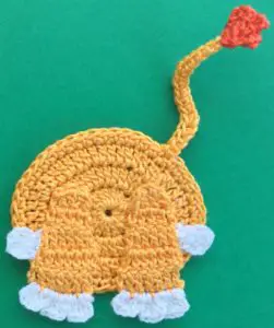 Crochet lion 2 ply body with front legs