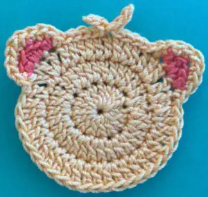 Crochet lion 2 ply head with ears