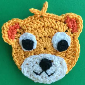 Crochet lion 2 ply head with eyes
