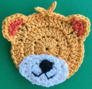 Crochet lion 2 ply head with muzzle