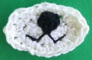 Crochet lion 2 ply muzzle with nose